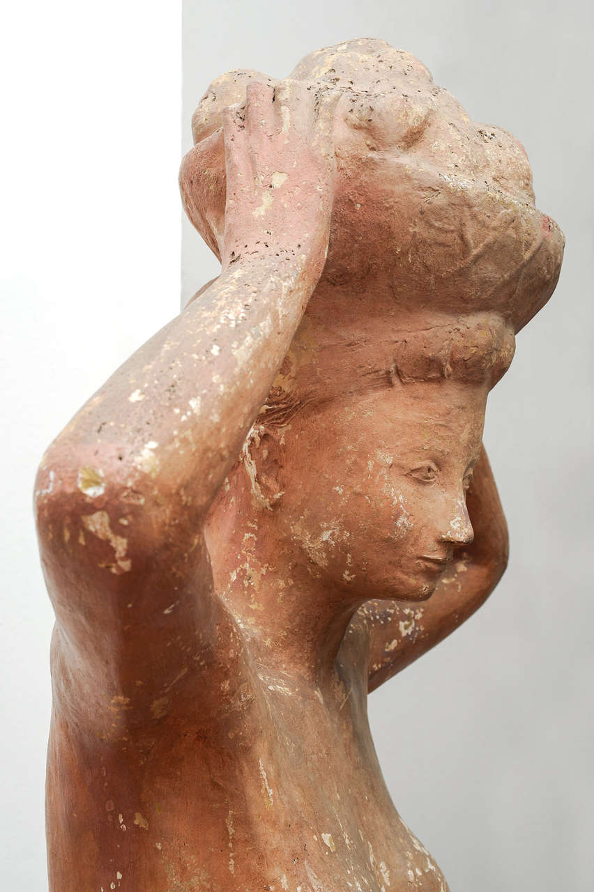 Patinated Umberto Milani Sculpture, unique piece For Sale